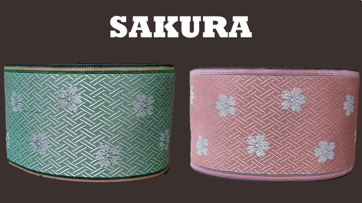 桜模様の畳縁